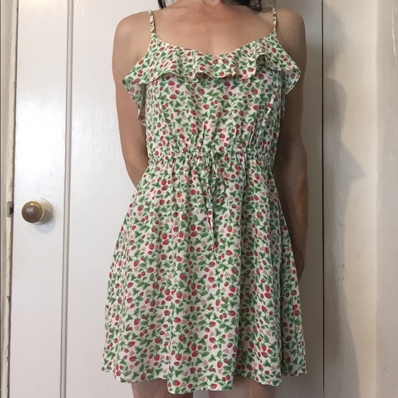 h&m strawberry dress